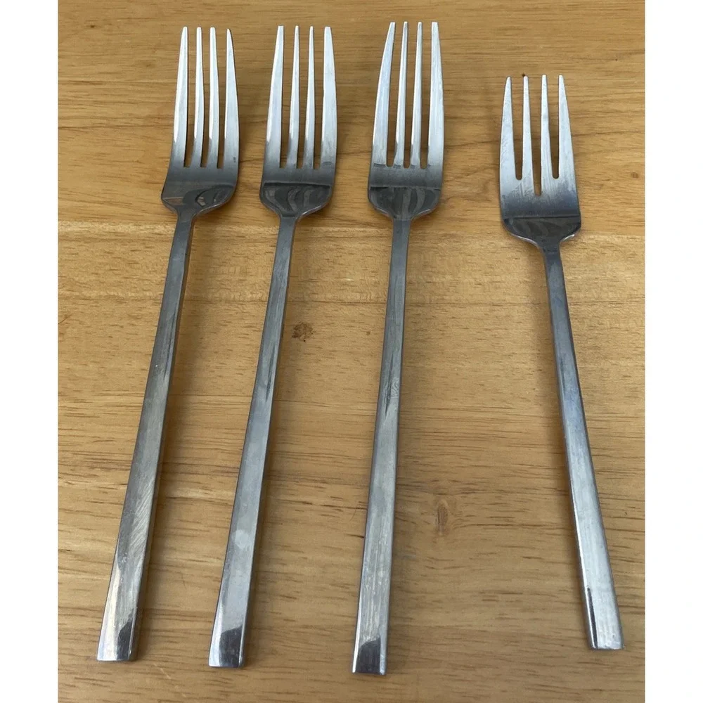 Pfaltzgraff Stainless Steel 1 Salad Fork 3 Dinner Replacement Long Skinny Handle